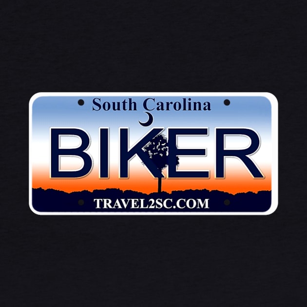 Biker South Carolina License Plate by Mel's Designs